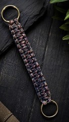 Multicolor Paracord Keychain Lanyard w/ 2 Metal Key Rings 4in 550lb 7-Strand