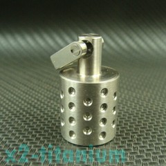 Titanium Outdoor EDC Key chain Waterproof Capsule pill Bottle + D shackle XH856
