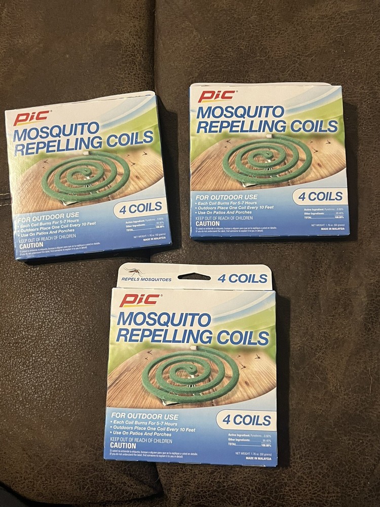 PIC Citronella Repelling Coils 3 Packs, 12 Coils Total