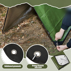 2 Pcs Heavy Duty Insulated Tarp Emergency Blankets for Survival 60 X 82 Inches T