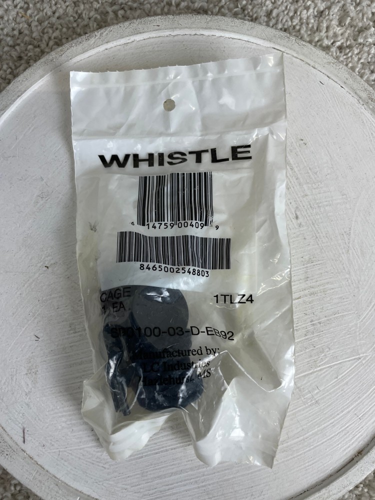 LCI Industries 1TLZ4 SP0100-03-D-EB92 Tactical Whistle with Lanyard Black