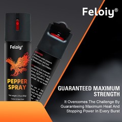 1/2/3/4/5 Bottle Feloiy Black Flip Top Safety Lock Pepper Spray For Self Defense