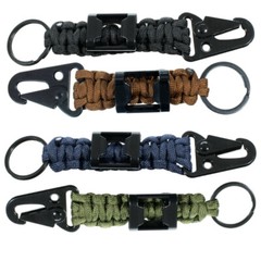 WCP 550 Paracord Bottle Opener Keychain w/ Metal Carabiner – Outdoor Tool
