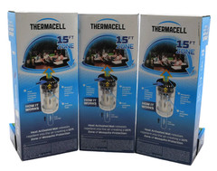 Lot of 3 Thermacell Zone Mosquito Repeller & Fuel Cartridge & 3 Repellent Mats