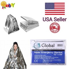 10 PACK • Emergency Solar Blanket Survival Safety Insulating Mylar Thermal Heat