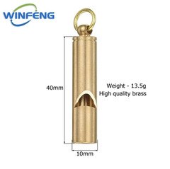1 pc Brass Wilderness Survival Whistle – Durable Outdoor Safety Gear – NEW