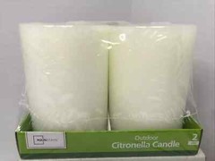 Citronella Pillar Candle 2 Pack Outdoor