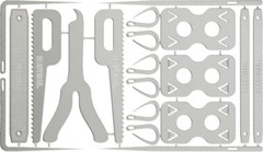 Readyman First Aid Card Tweezers Needles Safety Pins Scrapers Serrated Blades