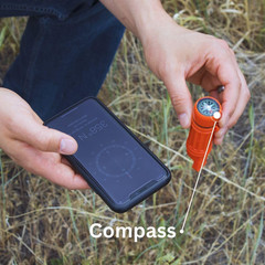 5 in 1 Survival Whistle. Compass, Whistle, Water-Resistant Container, Signal Mir
