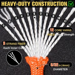 Paracord Rope 750 lb – 100ft 5/32″ Parachute Cord 4MM 12-Strand para Cord – H…