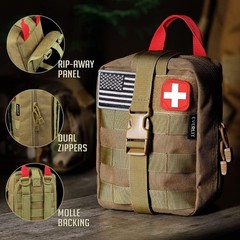 EVERLIT 250-Pc Survival First Aid Kit, IFAK Emergency Gear for Outdoor