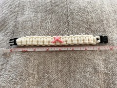 breast cancer awareness Survival Bracelet Paracord 8 Inch Approx. White