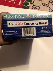 SURVIVAL BASICS BASIC EMERGENCY PREPAREDNESS KIT SB-01 SUSTAINS 1 PERSON 3 DAYS