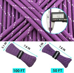550lb Reflective Nylon Paracord 100 Feet – Perfect for Camping & Survival Gear