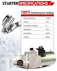 Aotpat Starter Motor For-Honda Crv 2.4L 2002 2003 2004 2005 2006 1.6Kw 12V