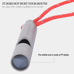 Loudest Titanium Emergency Whistle with Lanyard for Camping Hiking Sports Tranin