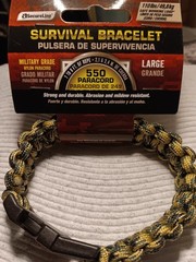 4 X New SecureLine Lehigh Survival Bracelet Military Grade Nylon Paracord Large
