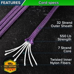 Paracord Planet 550 Cord 200+ Colors 10ft-1000ft Multi-Use