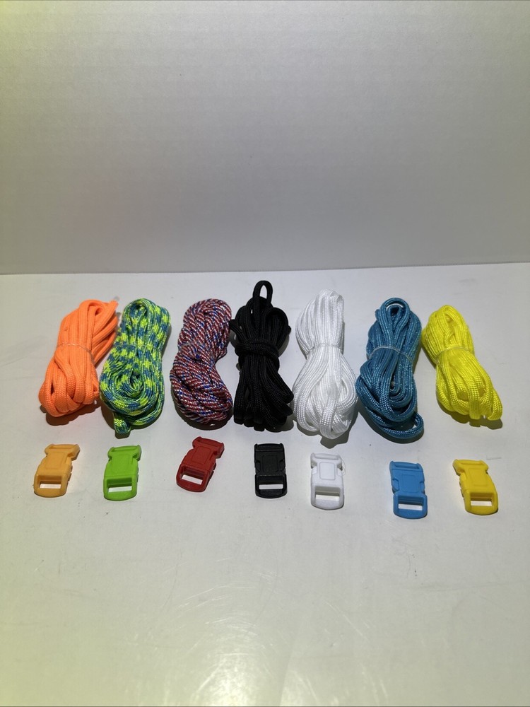 Paracord Beginner Bracelet Kit of Paracord And Matching Buckles, NO Jig
