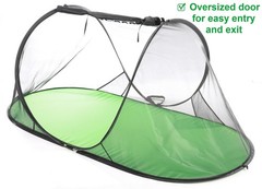 Bug Tent for One Person (Instant Pop up, Strong No-See-um Mesh, Poly Floor)