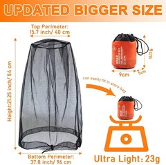 2-Piece Mosquito Head Net with Extra Fine Mesh – Perfect for Outdoor Activities