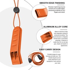 Emergency Survival Whistle, Loud 120+ dB Aluminum Alloy Metal Safety Whistle …