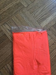 Vintage Adult Orange Vinyl Poncho By Jacob Ash OS New In Plastic 80×50
