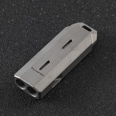 EDC Titanium Emergency Whistle Survival Safety Whistle Double Tubes Outdoor Gift