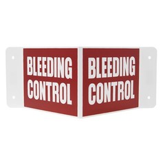 Cubix Safety 3D V-Shape Bleeding Control Kit Wall Sign