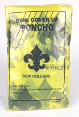 New Orleans Collectible Rain Cover Up Poncho One Size Fits All Saints Mardi Gras