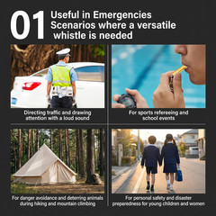 50 Pcs Emergency Whistle, Aluminum Alloy Safety Whistles with Keychain 120 Db Lo