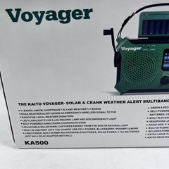 Green Kaito KA500 Voyager Solar Crank Battery Survival Radio AM FM Shortwave New
