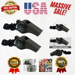 Loud 120 dB Safety Whistles with Compass & Thermometer – Ultimate Outdoor Gear