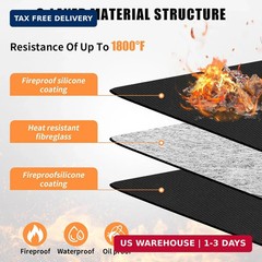 20» Fire Pit Mat for Solo Stove Mesa/XL Tabletop Fire Pit,4-Layer Fireproof Hea