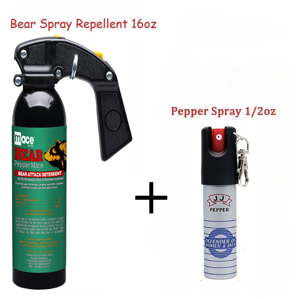 Bear Repellant Spray 16oz Self Defense W/ Spray Bag 1Pack Free Peper Spray 1/2oz