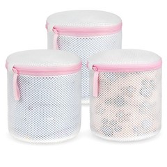 Ainiv Mesh Laundry Bags, 3PCS Bra Bags with Zips, #4 3PCS-Pink