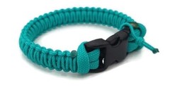 Paracord Bracelet 550 Teal/Teal Micro Cord U.S. Seller – Handmade