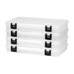 Plano ProLatch 3700 StowAway 4-Pack, Clear and Black, 3700,