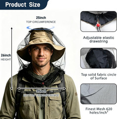 2 Pack Premium Mosquito Head Net for Insect, Fly & Bug Protection – Ultra Lar…