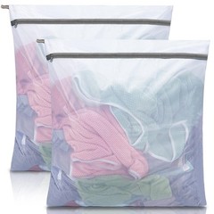 Hoodeet Extra Large Mesh Laundry Bags for 2XX-Large(2Pcs), White