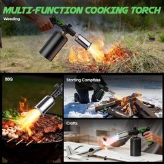 Propane Torch Head, Powerful Charcoal Torch Lighter, Campfire Starter, Grill