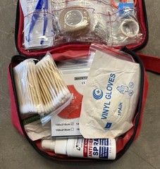 Red Mini First Aid Kit – Small Soft Shell Medical Kit for Home,Travel