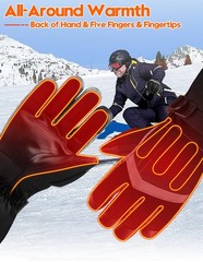Svpro Heated Gloves For Men Women 5V 6000Mah Rechargeable Battery 3-Levels