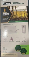 Two (2) Treatable Mosquito Bed Nets w/ Treatment Kit, by Sawyer NEW Single Bed