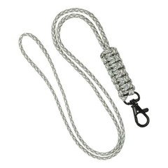 20 Inch Paracord Lanyard Braided Lanyard Necklace Keychain Grey Camo