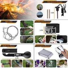 Outdoor Emergency Survival Kit, 250PCS Survival Tool Set, Tactical Equipment
