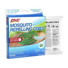 4 Pack PIC Mosquito Repellent Coil Single Coil Protects Approximately 10ft. Area