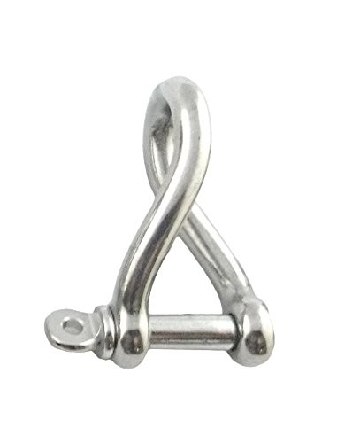 1/4in 6mm 316 Stainless Steel Twist Shackle for Marine Rigging Lifting