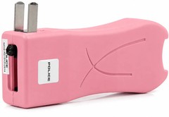POLICE Stun Gun 398 Max Volt Mini Rechargeable LED Flashlight Pink