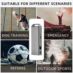 CH15 Titanium Whistle with Dual-Tone Design and Keychain Ring – Loud and Reli…